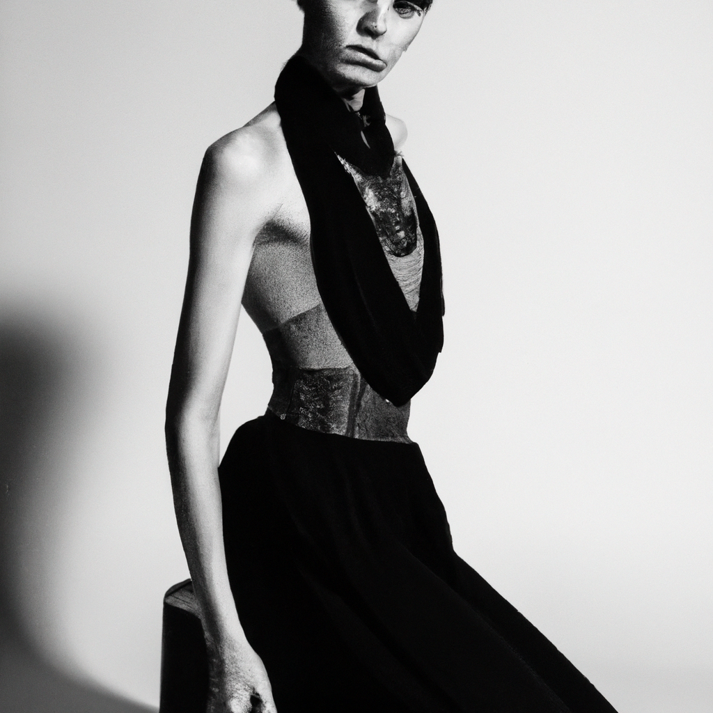 Editorial de moda con líneas limpias